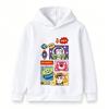 Kids Boys Girls Hoodie Cartoon Space Alien Bear Print Pullover Sweatshirt Casual Long Sleeve Top for Toddler Children
