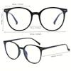 3pcs Vintage Round Frame Glasses Anti-Blue Light Technology Decorative Eyewear for Eye Protection and Comfort