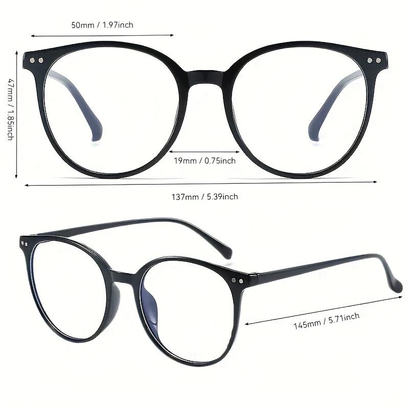 3pcs Vintage Round Frame Glasses Anti-Blue Light Technology Decorative Eyewear for Eye Protection and Comfort