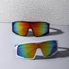 2Pcs Colorful Outdoor Running Cycling Glasses Windshield Transparent Skiing Goggles Sunglasses Sunglasses Anti-Ultraviolet