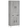 Maison Exclusive - Buffet haut Sonoma gris 69,5x34x180 cm Bois d'ingénierie