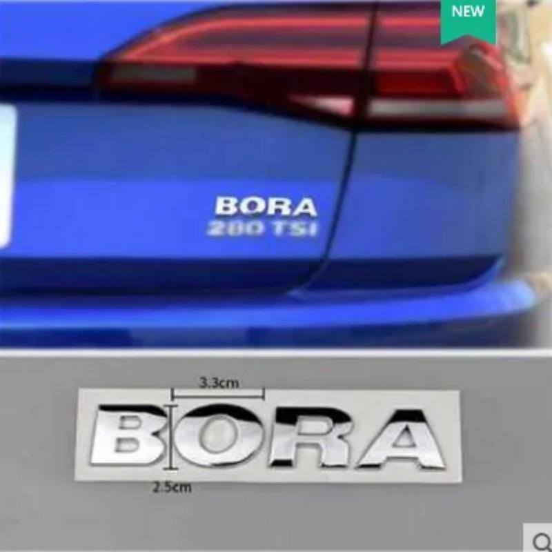 1Pcs BORA Car Letter Emblem Rear Tail Trunk Decals Badge Sticker Decal Styling Auto Accessories