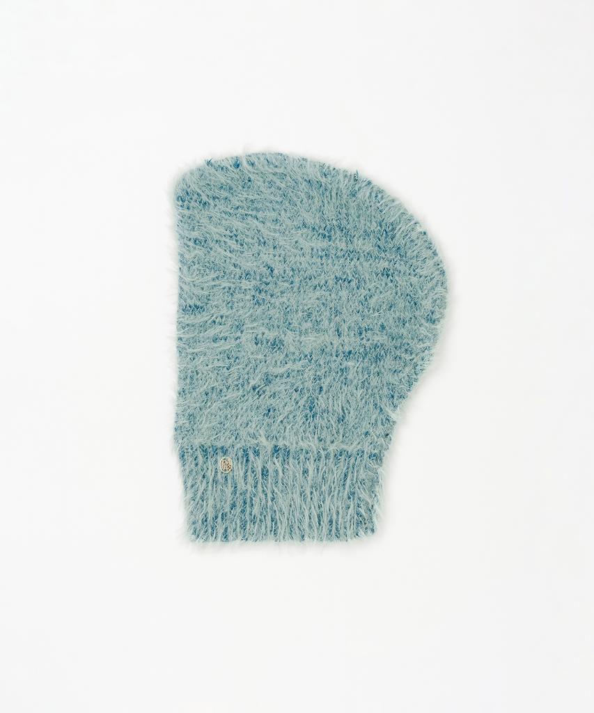 PLAC WOMEN Fuzzy Plack Logo Balaclava Sky Blue
