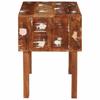 Side Table Brown 40 X 32 X 46 Cm Solid Reclaimed Wood