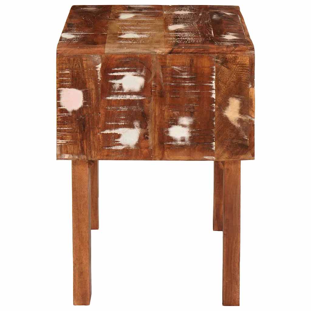 Side Table Brown 40 X 32 X 46 Cm Solid Reclaimed Wood