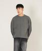 SALON DE SEOUL Unisex Half Reversible Pattern Round Oversized Wool Knit - Gray