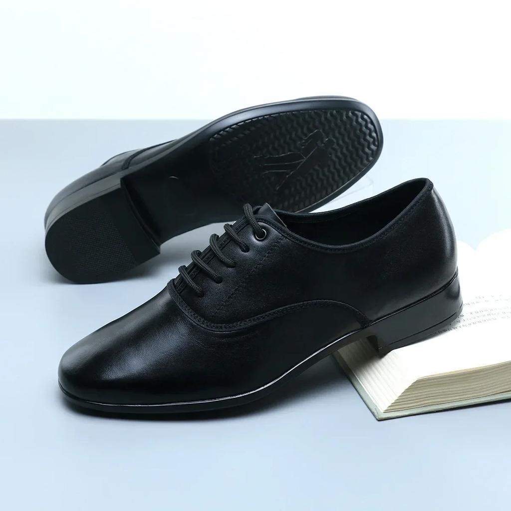 Men Genuine Leather Modern Dance Shoes Men's Latin Tango Ballroom Shoes Soft Sole Man Dancing Shoes Breathable Sneakers
