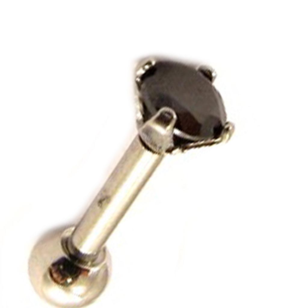 Les Trésors De Lily [L4484] - Schwarze Mikro-Langhantel „Essential“ (Tragus)