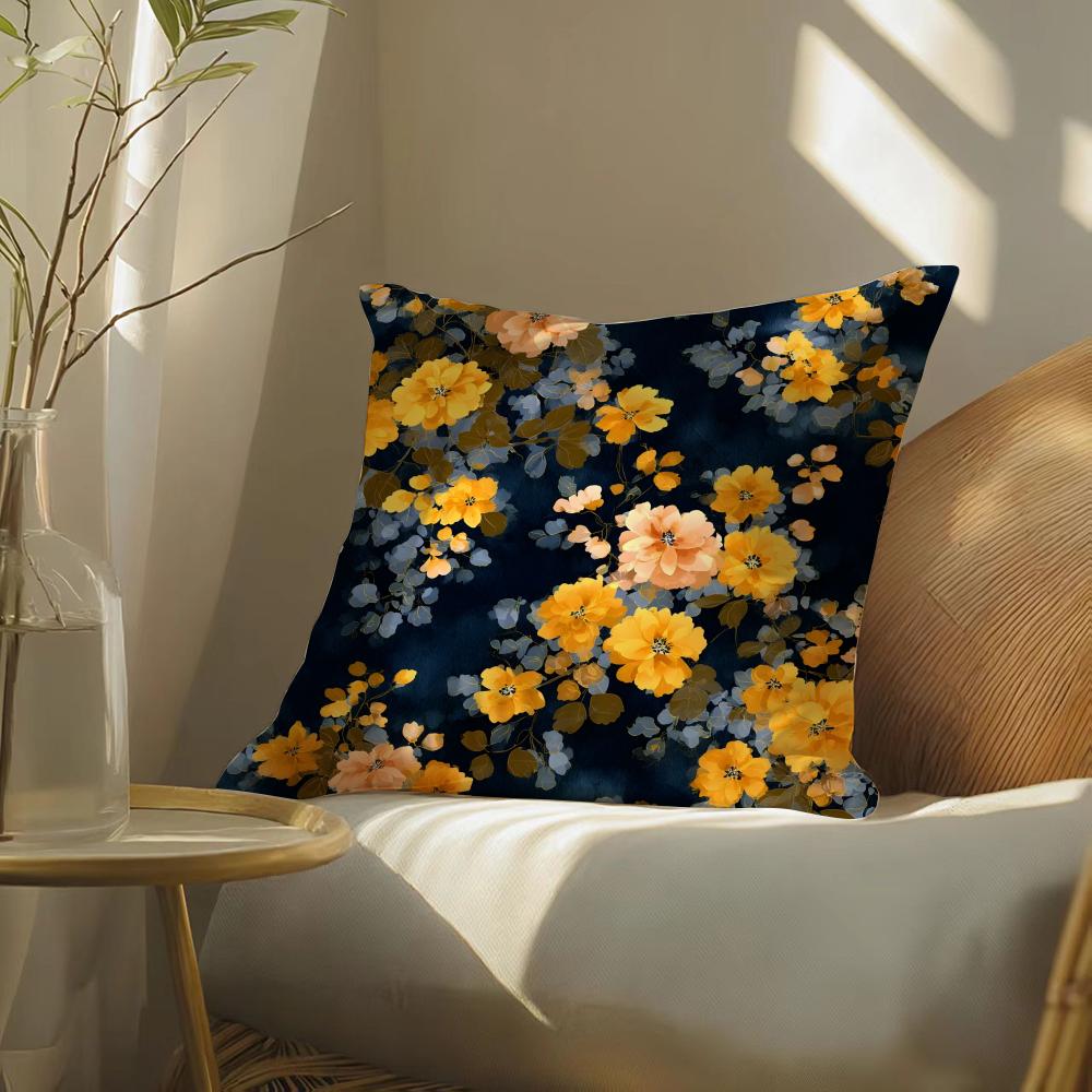 

NNiche Fresh Prints Style Art Pillow Case DoubleSided Plush Sofa Cushion Covers Organic Breathable Invisible Zipper 30X30cm