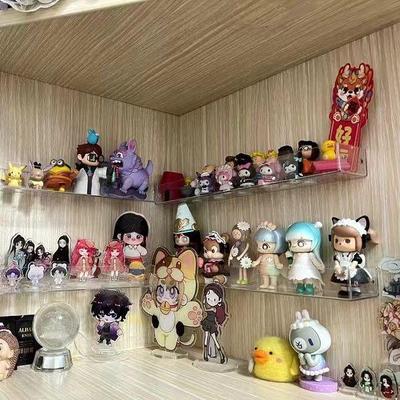 Transparent Acrylic Wall-Mounted Display Box for Cute Clay Works and Mini Figurines