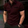 Stylish Men's Short Sleeve Polo Shirt Casual Polyester Summer Dress Vibrant
