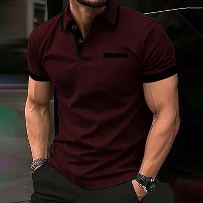 Stylish Men's Short Sleeve Polo Shirt Casual Polyester Summer Dress Vibrant