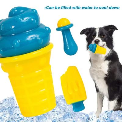 Hundekauspielzeug Kann mit Wasser gefüllt werden Gefrierend Eiscremeform Haustierprodukte TPR Hundezubehör für kleine Hunde Outdoor-Hundebedarf