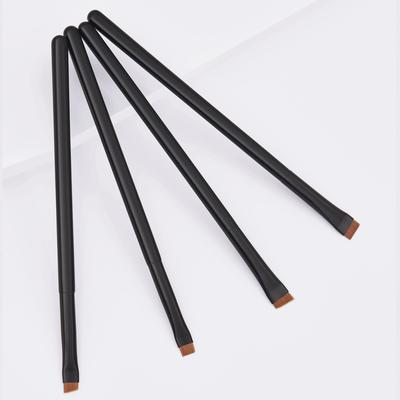 Custom Logo Single Eyeliner & Eyebrow Brush Wood Handle Nylon Bristles Multi-Function for Concealer Lip Balm Use