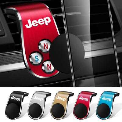 1x Car Magnetic L-shaped Car Dedicated GPS Phone Holder Emblem for Jeep Compass Gladiator Grand Cherokee Accessory Renegade Wrangler
