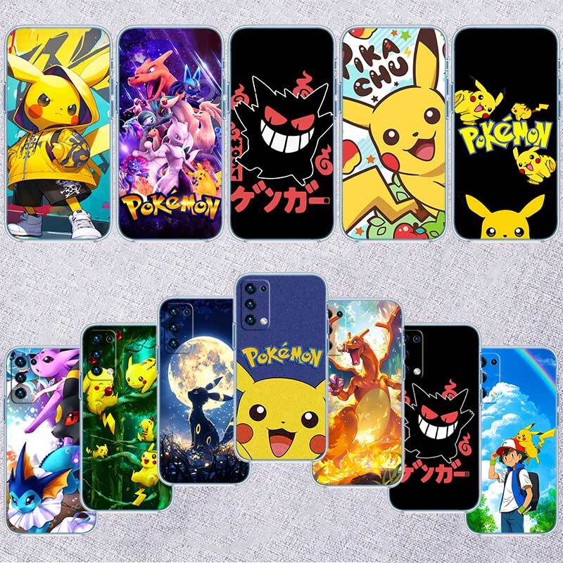 Anime Pokemon Phone Case for Motorola Edge 20 30 S30 40 50 Fusion Lite Plus Pro Ultra Neo One Action Zoom Hyper Power Macro Vision