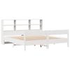 Solid Wood Bed with Shelf Without Mattress White 180x200 Cm Pine