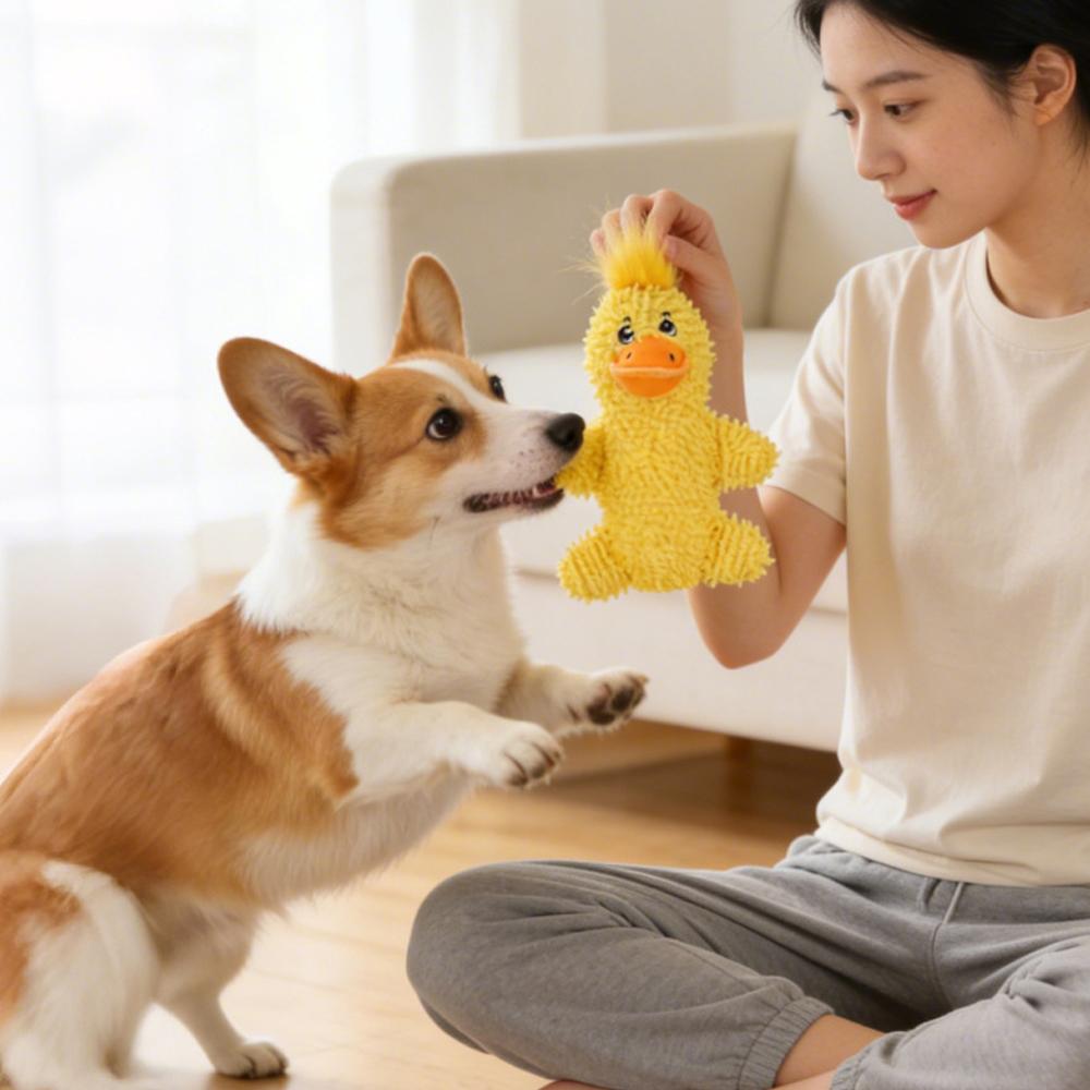 Squeaky Dog Chew Toys Bear Plush Dog Toys To Keep Them Busy, Built-in a Squeaker for Small Animals Pet Dogs Puppy Teething