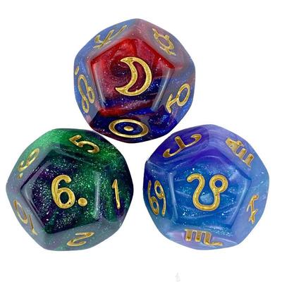 12-Sided Constellation Star Dice for Tabletop Games
