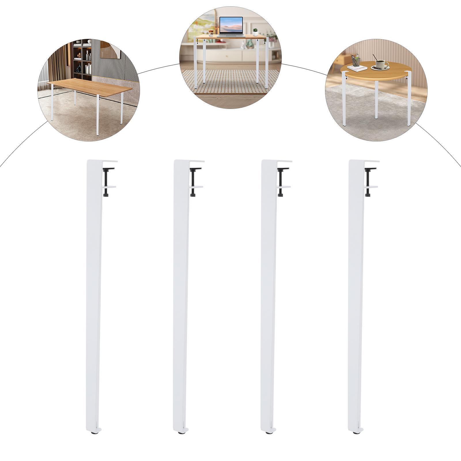 

F-образные железные ножки для стола 4 шт., регулируемые ножки для стола красного/белого/черного цвета, подходящие для стола 1,3*0,8 м для обеденных столов, компьютерных столов белый