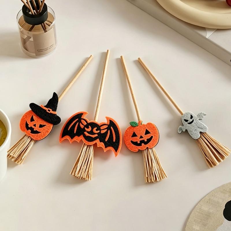 Seasonal Halloween Mini Display Set of 4 for Entry Shelf Table Window Photo Scene Home Season Use and Party Styling Display Indoors