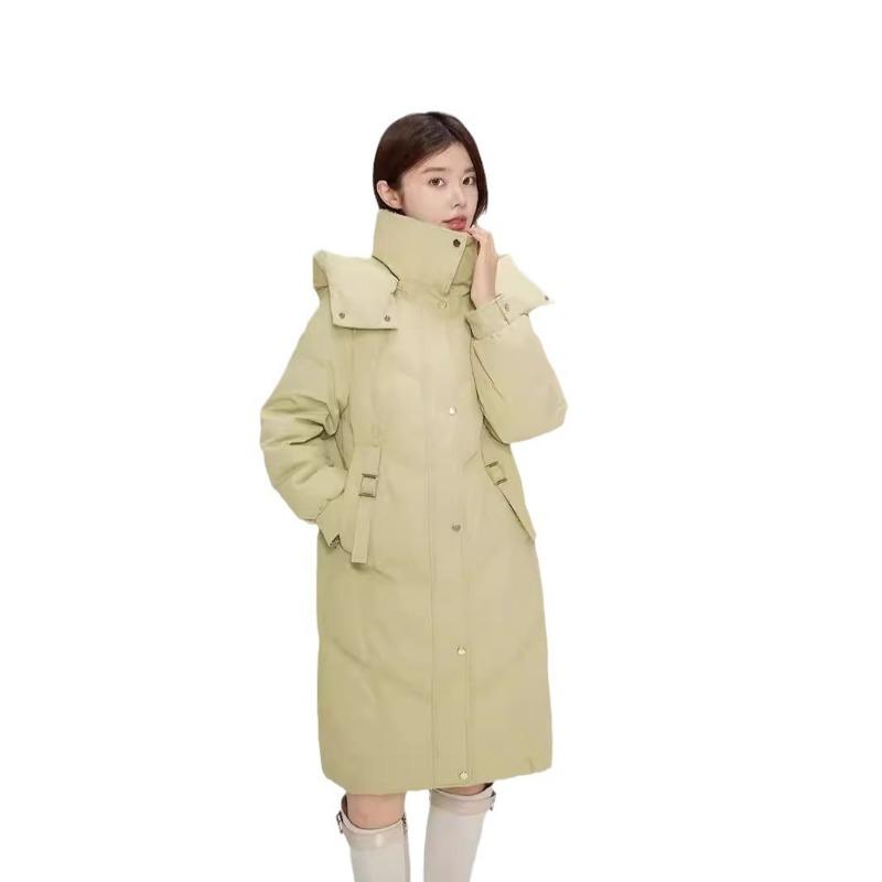 Women's Plus Size Cotton Clothing Winter Medium-length Over The Knee Waffle Thickened Cotton Jacket Tide Jacket