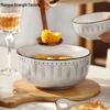 High-End 8-Inch and 6-Inch Ceramic Soup and Noodle Bowls, 2025 Luxury Collection