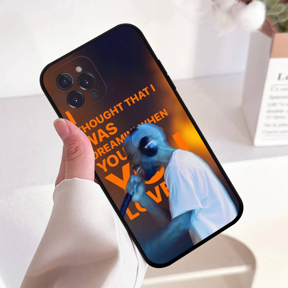 F-Frank Singer Ocean Black Silicone Matte Phone Case For Iphone 17 Air 16 15 14 13 12 11 Pro Max Plus Back Cover TPU