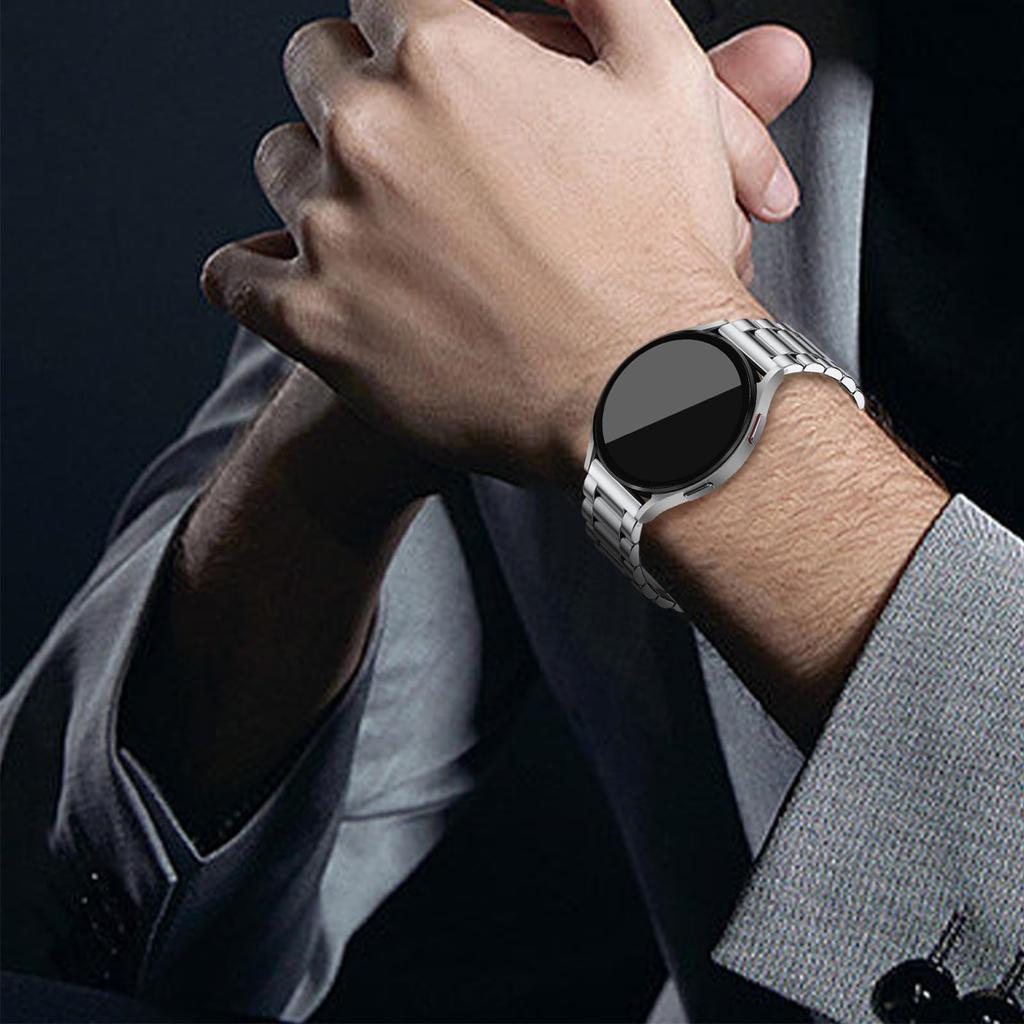 LuFiYa Replacement Stainless Steel Watch and with Strap Adjustment Silver Band, 18mm, 20mm, 22mm, 24mm, Tool, (20mm)