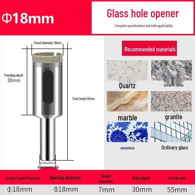 Thickened Emery Glass & Ceramic Tile Drill Bit