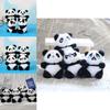 Adorable Plush Panda Keychain Super Soft Short Plush Stuffed Toy Bag Charm