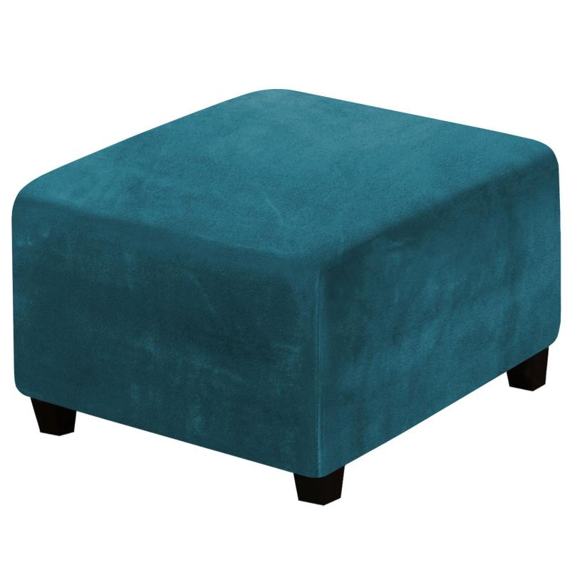 Velvet Square Low Stool Cover Protector Strečový all-inclusive obal na třmen