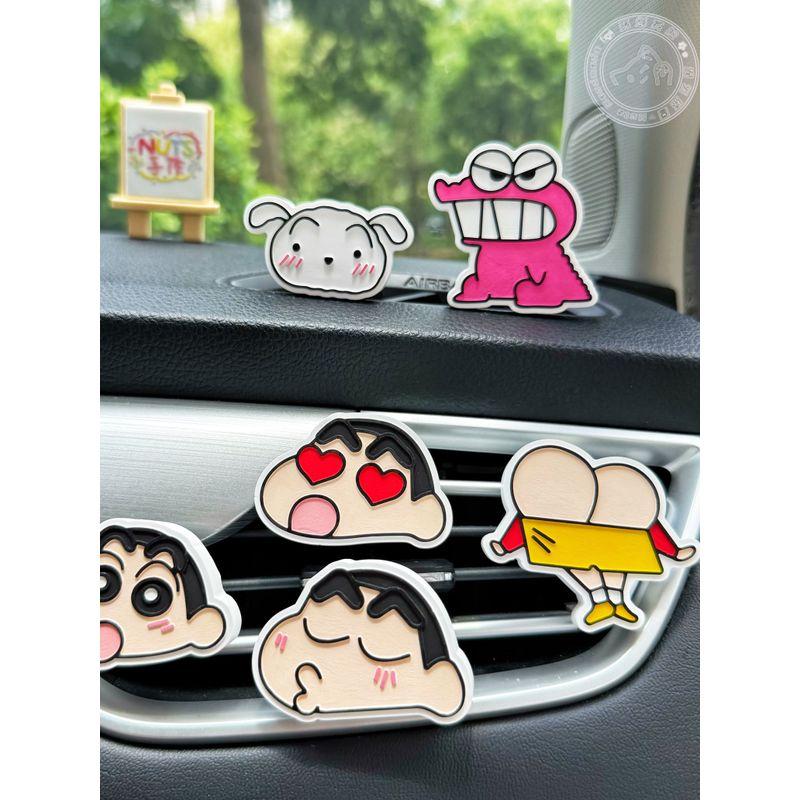 Crayon Shin-Chan Car Air Vent Diffuser Stone Aromatherapy Essential Oil Cute Handmade New Car Birthday Gift for Best Friend