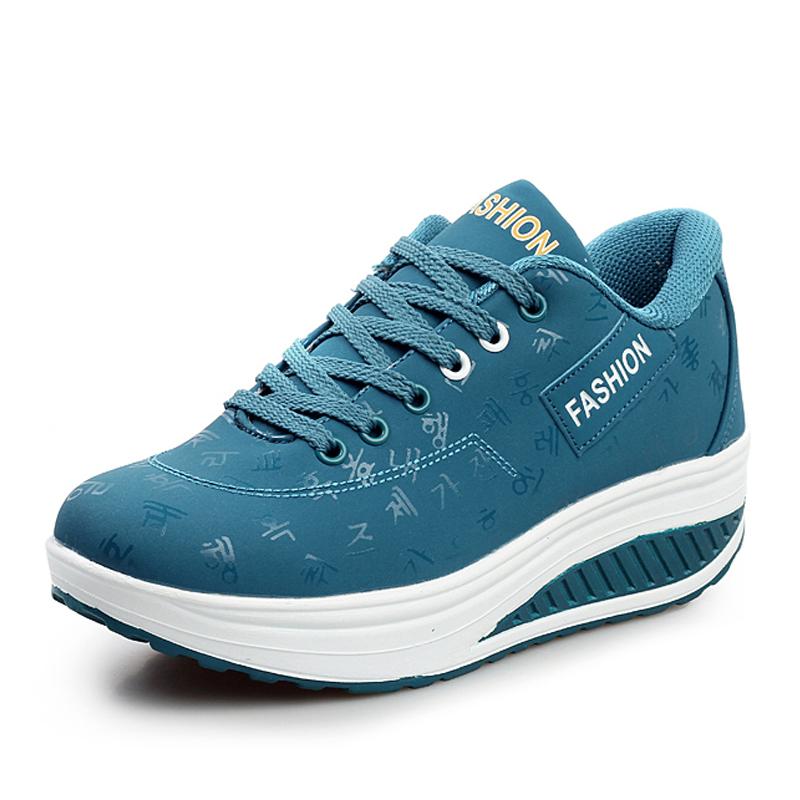 

35-42 Женские большие размеры Легкая и модная спортивная и повседневная обувь Толстая подошва Женская обувь Обувь-качалка 38