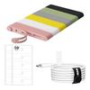 30Pcs Cable Processor Labeling Kit Waterproof Ties with Tag Stickers Lightweight Cord Organizers Travel Cable Tie Kit