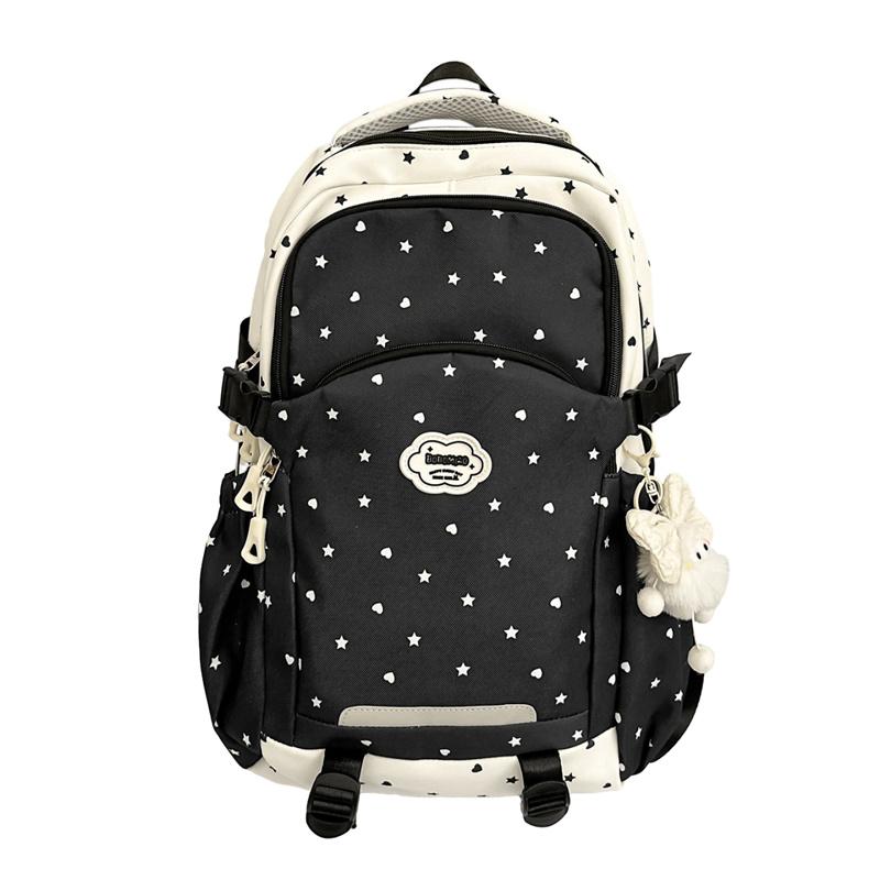 Star Backpack Middle School Students' Lightweight Schoolbag Women's Large Capacity Backpack