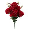 Bouquet of 7 ROSES Artificial Flower Burgundy 70 CM