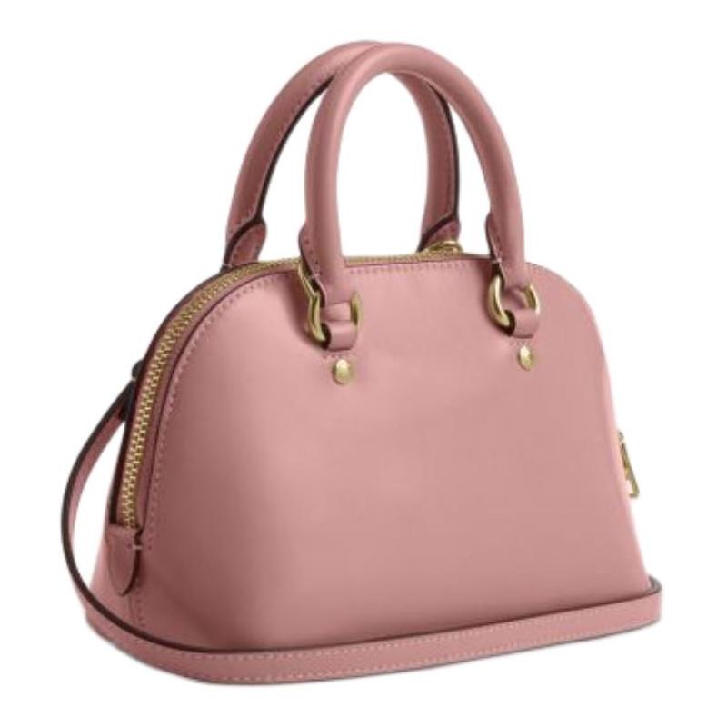 Coach SATCHEL LARA 22 Wraparound Zipper Closure Cow Leather Shoulder Handbag Mini Women's Pink