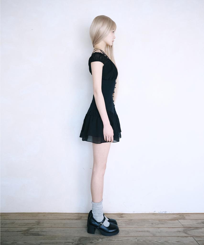 Leijeumiya Nymph Sasha Mini Dress [Black]