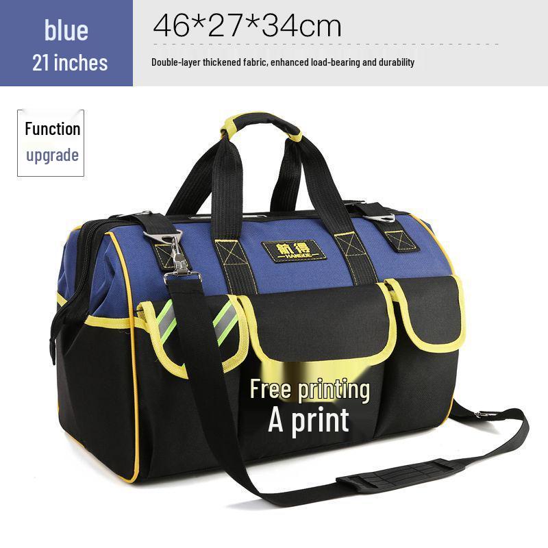 Large Canvas Electrician Tool Bag – Multifunctional Handheld for Repair, Installation, Woodworking, and Construction