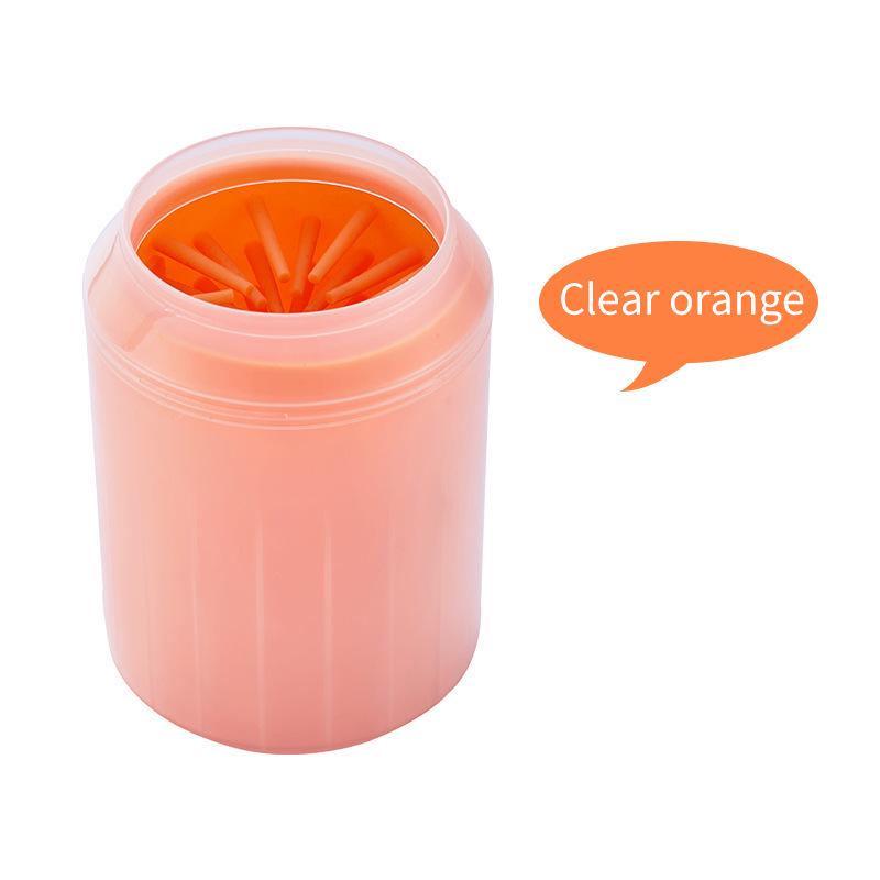 

Pet Paw Cleaning Cup - Dog & Cat Bathing Tool for Grooming & Hygiene Orange