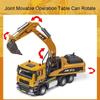 1:50 Mixer Truck Excavator Toy Model Car Diecast Metal Sound Light Engineering Vehicle Miniature Models Collection Gift Boys