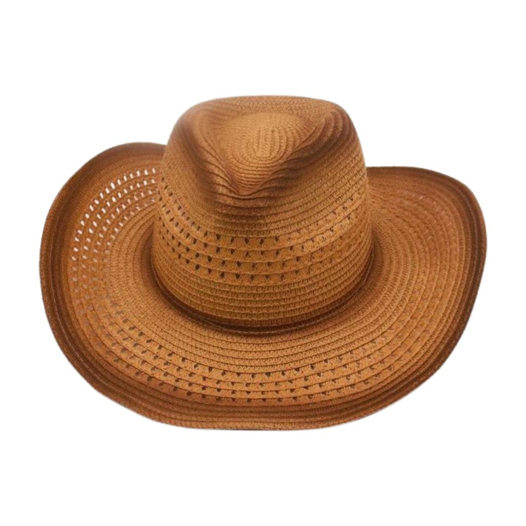 Western Cowboy Strohhut Frühling Und Sommer Winddicht Sonnenschutz Strohhut Schlichter Herren- Und Damen-Ethno-Hut