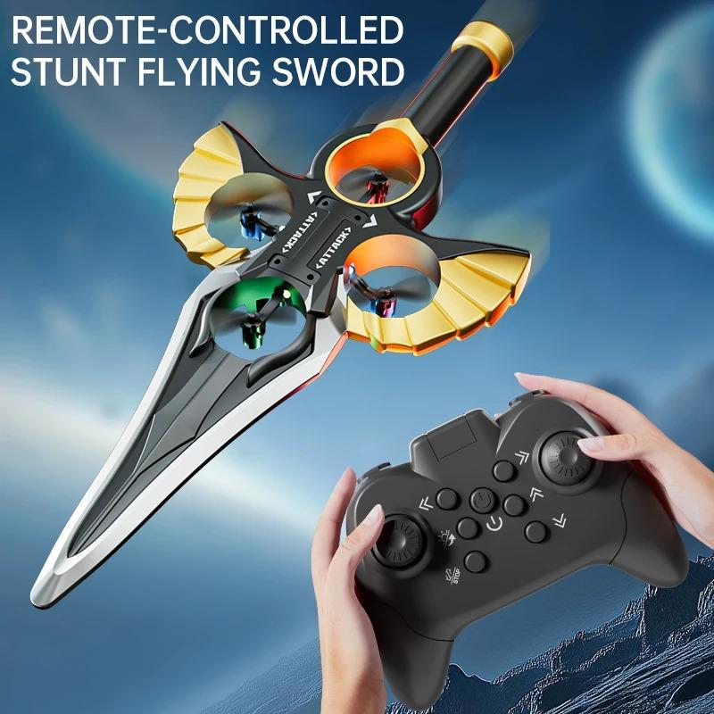 2.4G Flying Sword Rc Glider, Flying Sword Control By Hand, Remote Controlled Stunt,360° Stunt Flip, One-Button Lifting, Three-Speed Adjustment