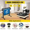5 in 1 Heat Press Transfer Machine 38x38cm with 34” Vinyl Cutter Plotter Machine Kit Art Craft Printer Sublimation(34”/870mm)