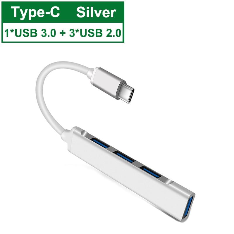 USB C HUB 3.0 Tipo C 3.1 4 Portas Multi Splitter Adaptador OTG Para Lenovo Xiaomi Macbook Pro 13 15 Air Pro PC Acessórios para Computador