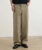 WHOLOVESART Structure Wide Cotton Chino Pants Sand Khaki