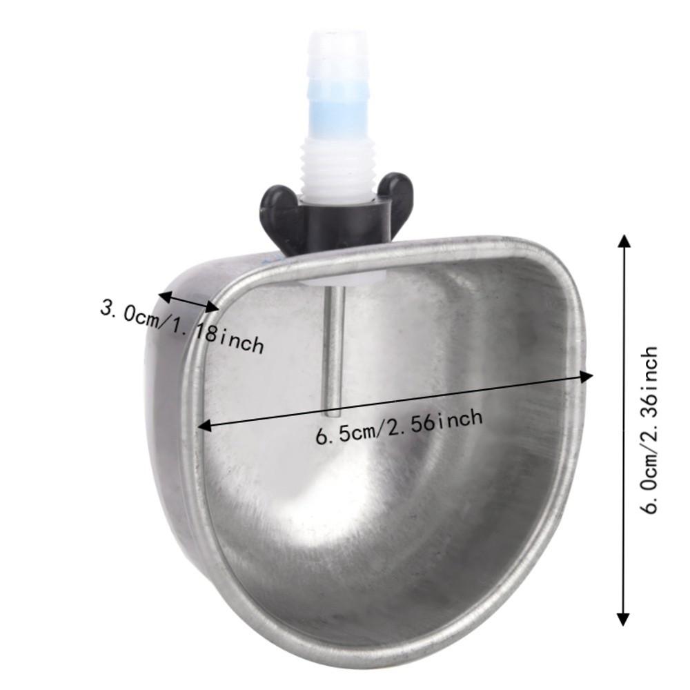 Plastic Pet Drinking Bowl Silver Pet Waterer Accessories Pet Water Bowl Small Animal Housing