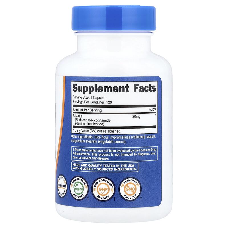 NADH, 20 mg, 120 Capsules