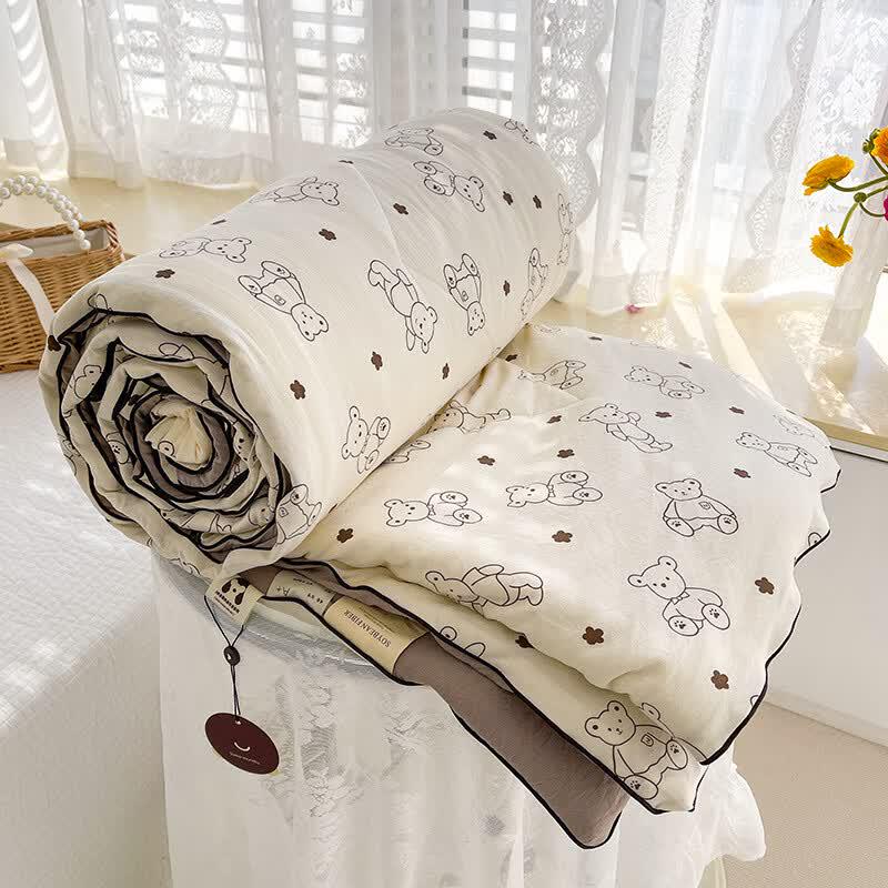 Baby-Grade Soy Fiber Double-Layer Gauze Summer Quilt